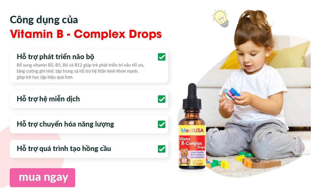 Công dụng của Vitamin B - Complex Drops